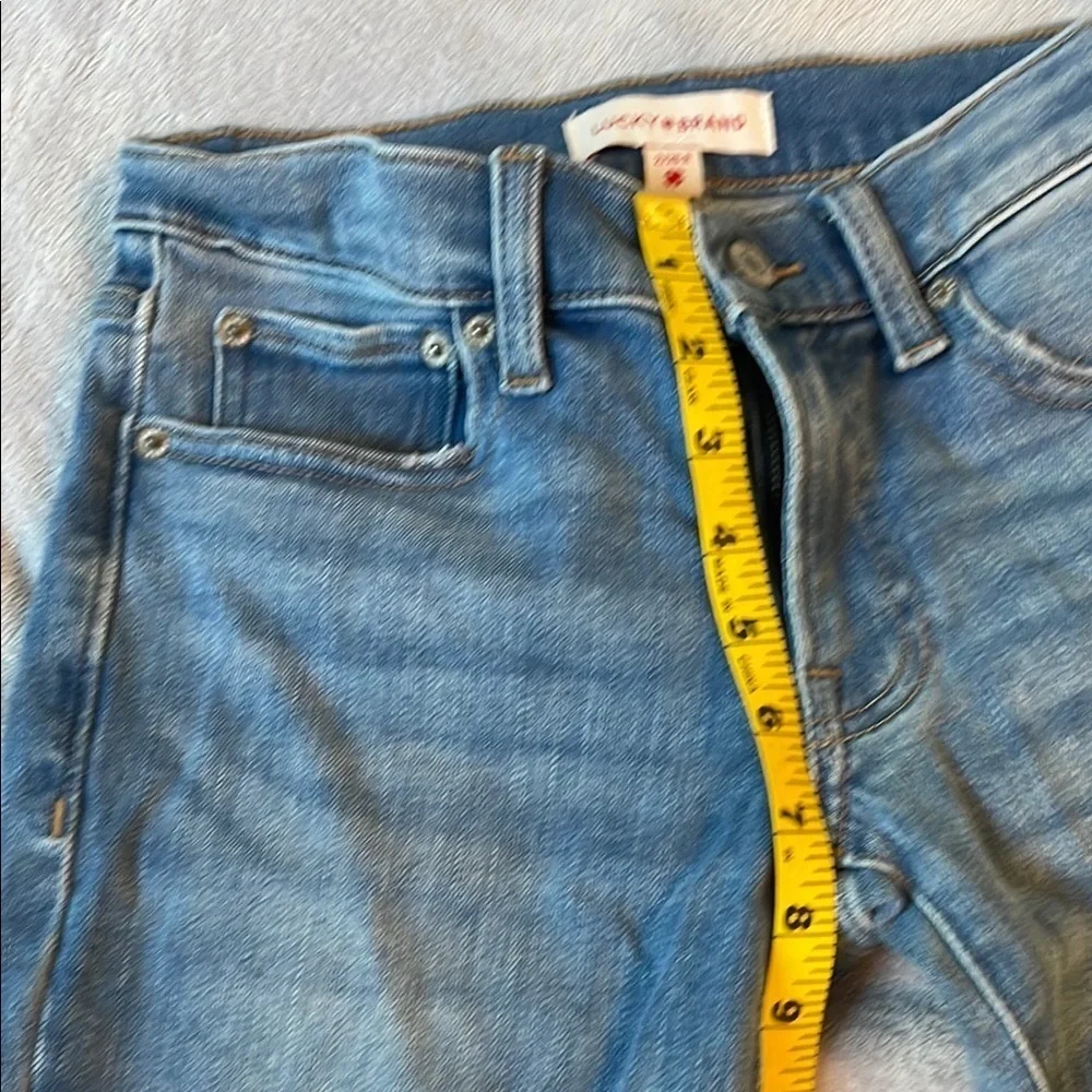 Lucky Brand Blue Skinny Jeans with Vintage Distressing